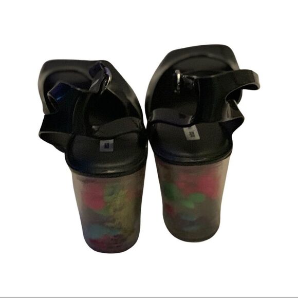 Melissa x Patrick Cox Black Jelly Sandal Size 8, Bubblegum Scented Platform - Picture 6 of 7